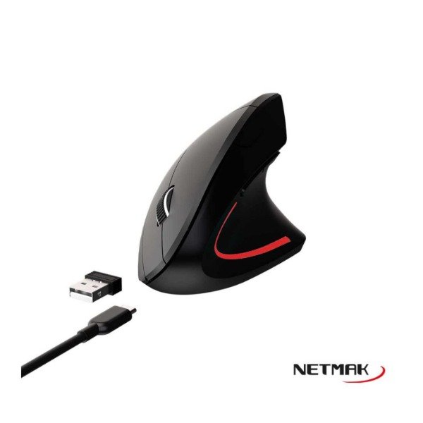 Producto - Mouse vertical inalámbrico recargable Netmak NM-ERGO