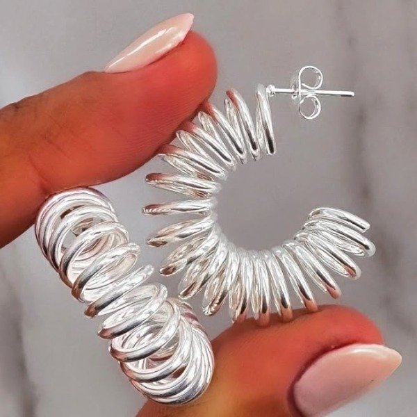 Producto - Semi Argollas Acero Blanco