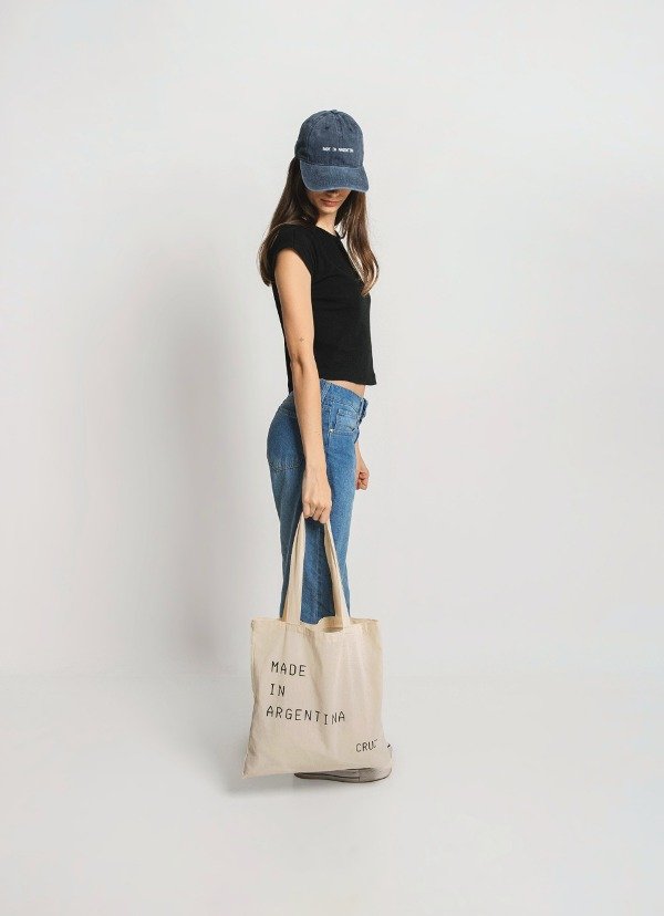 Producto - tote bag + gorra azul made in arg