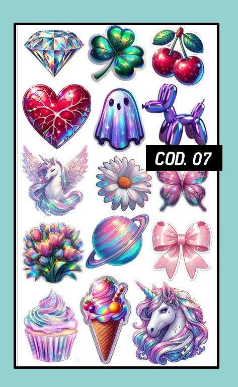Producto - planchas de stickers DTF UV 2