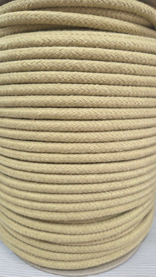 Producto - Cordón algodón 7mm trenzado Maíz claro