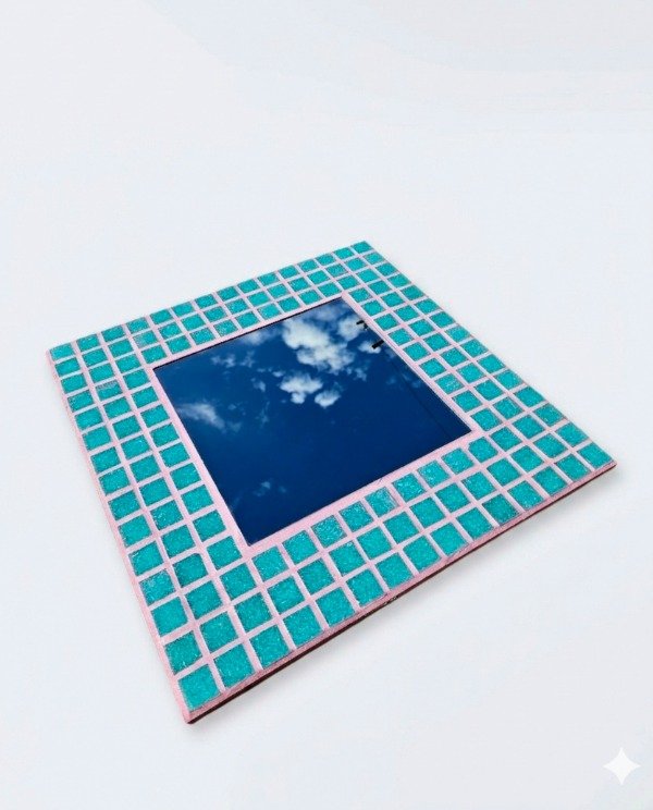 Producto - Espejo decorativo con marco de mosaico diseño POOL estilo moderno