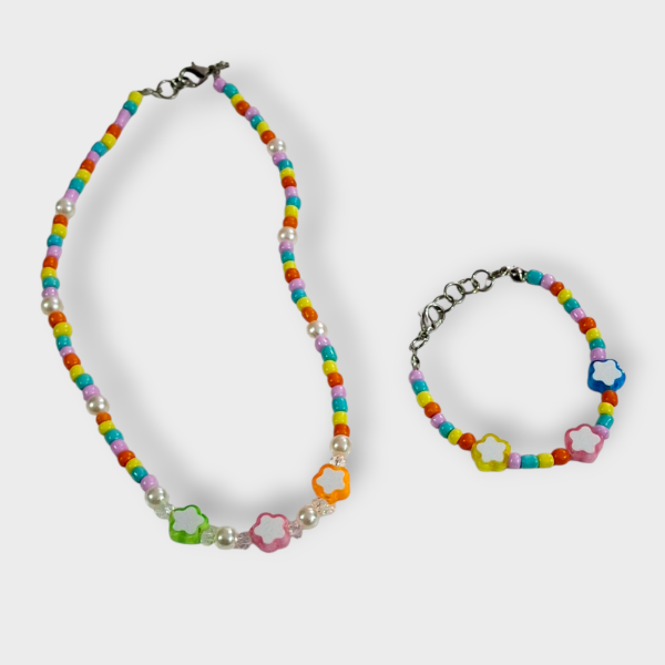 Producto - Collar + Pulsera Flores