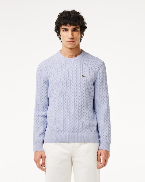 Producto - Suéter lacoste de punto cable de algodón