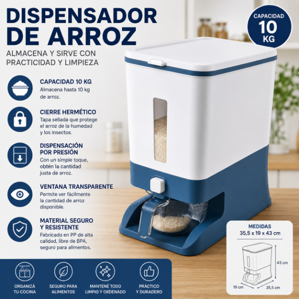 Producto - DISPENSADOR DE ARROZ 10 KG