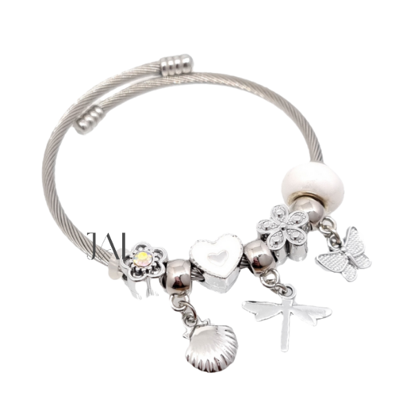 Producto - Pulsera importada con charms blanco