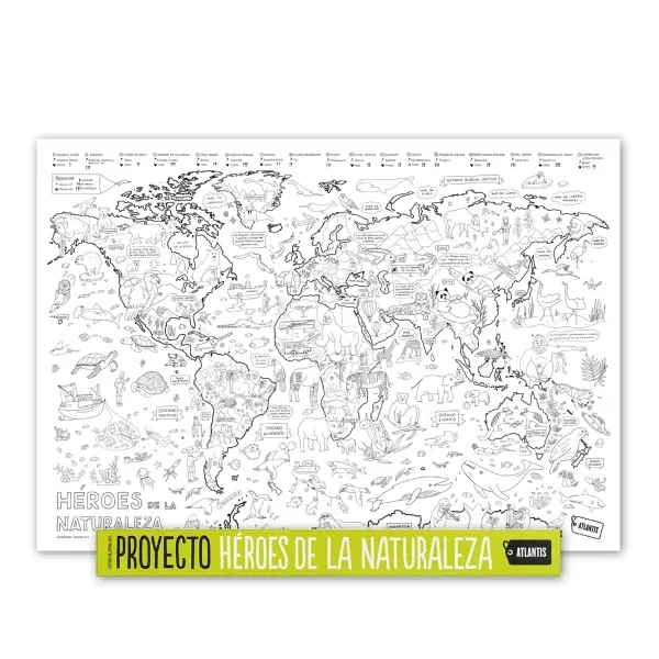 Producto - LAMINA PARA COLOREAR ATLANTIS PROYECTO HÉROES DE LA NATURALEZA - 0