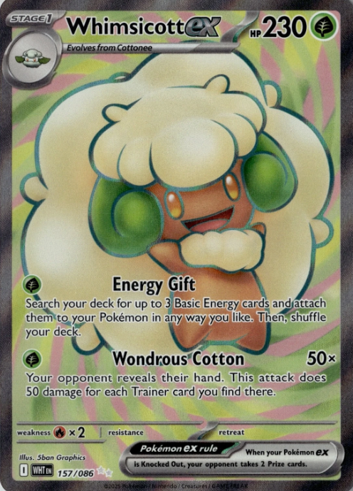 Producto - Whimsicott ex - 157/086 - White Flare - Holo
