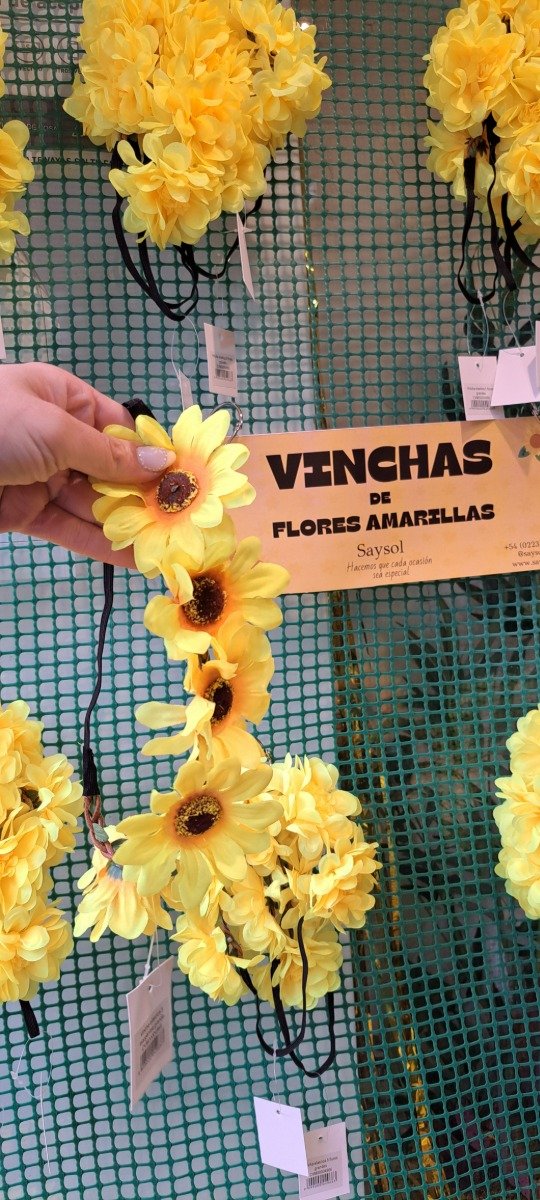 Producto - VINCHA DE GIRASOLES AMARILLOS - 1