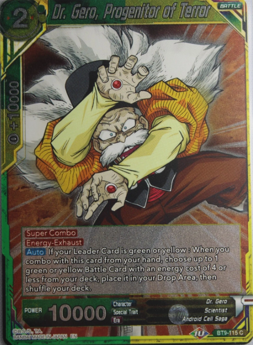 Producto - BT9-115	Dr. Gero, Progenitor of Terror FOIL - UNIVERSAL ONSLAUGHT