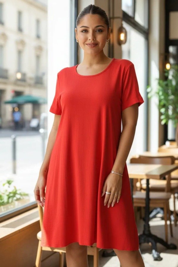 Producto - VESTIDO MANGA CORTA LINO