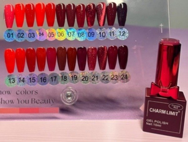 Producto - Esmalte semipermanente charm límit classic red