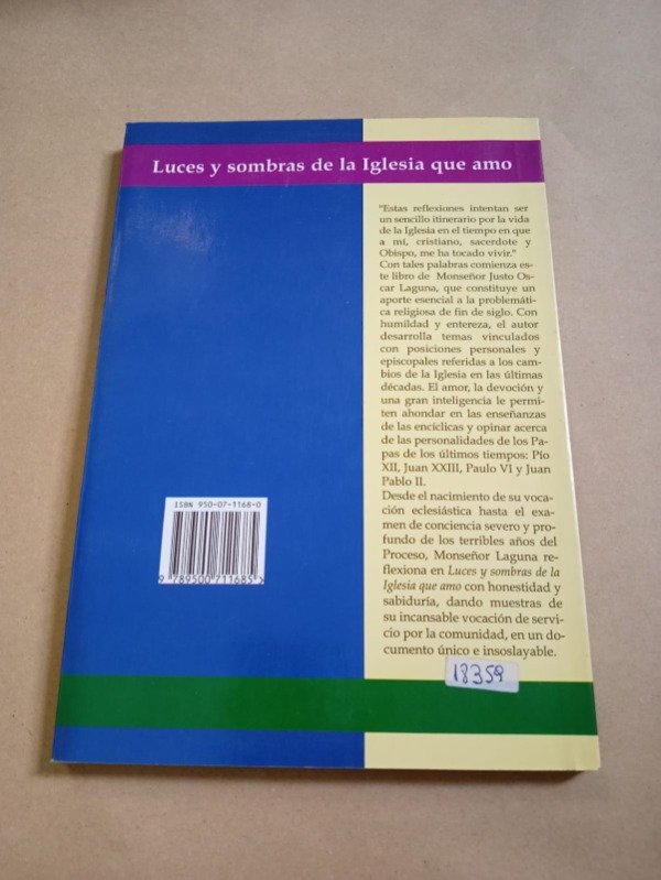 Producto - Luces y sombras de la Iglesia que amo - Monseñor Laguna - Sudamericana 1996 - 1