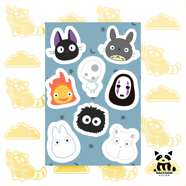 Producto - Plancha de Stickers Studio Ghibli