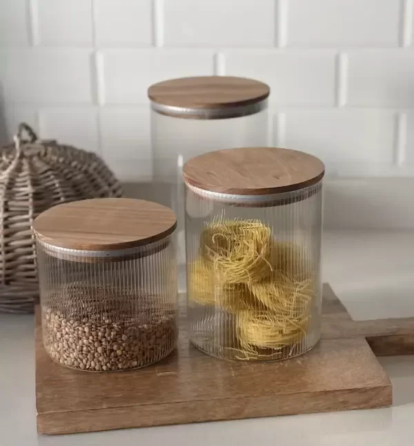 Producto - FRASCO VASSA / RAYADO TAPA MADERA