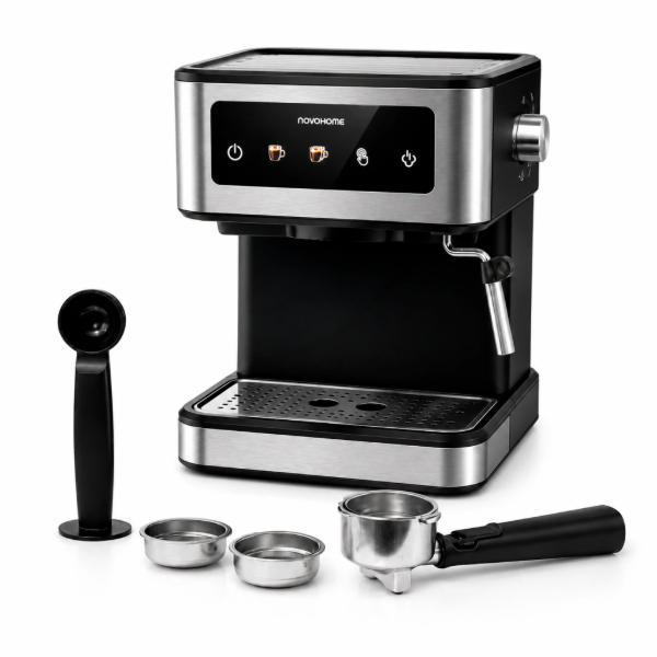 Producto - Cafetera Expresso -Tactil -1.5L -20 Bar -C/Vaporizador -Novohome (NH-CM 100) - 0