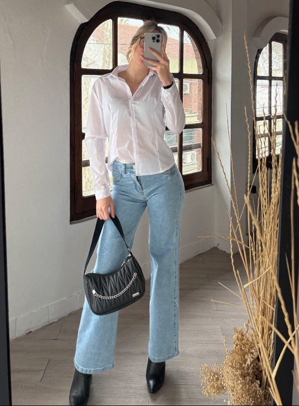 Producto - Wide leg elastizado Almi celeste - 0