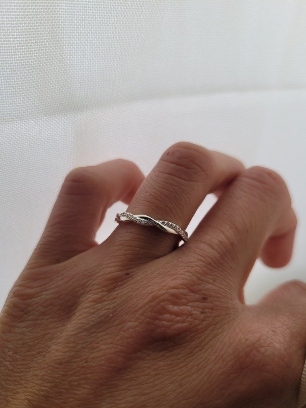 Producto - Anillo entrelazado con cúbic Plata 925 - 0