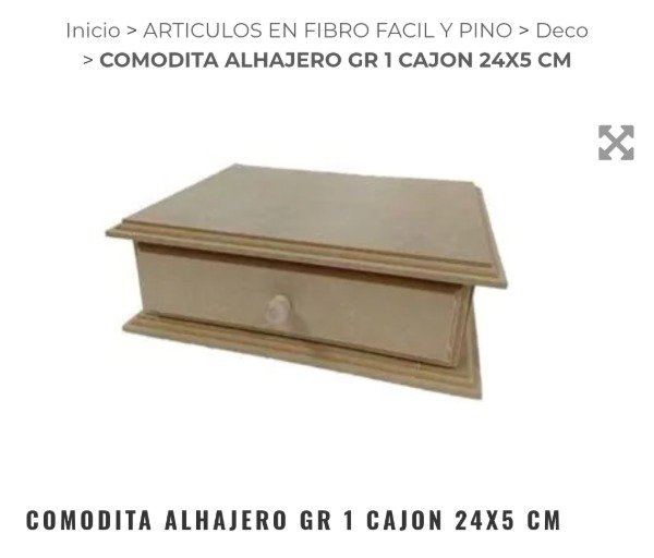 Producto - COMODITA ALHAJERO 1 CAJON 24 x 5 cm