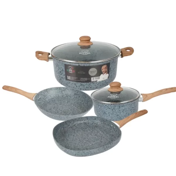 Producto - Set Jovifel Granito 4 Piezas Antiadherente - Apto Induccion