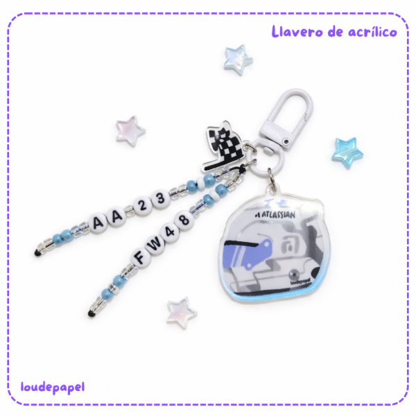 Producto - Alex Albon - Llavero con charms