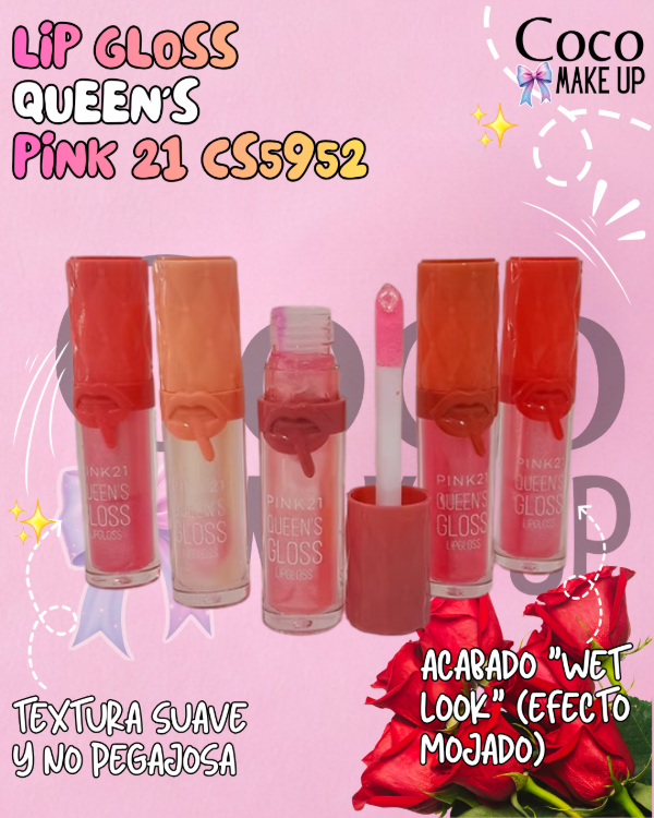 Producto - LIP GLOSS QUEEN'S - PINK 21 - CS5952