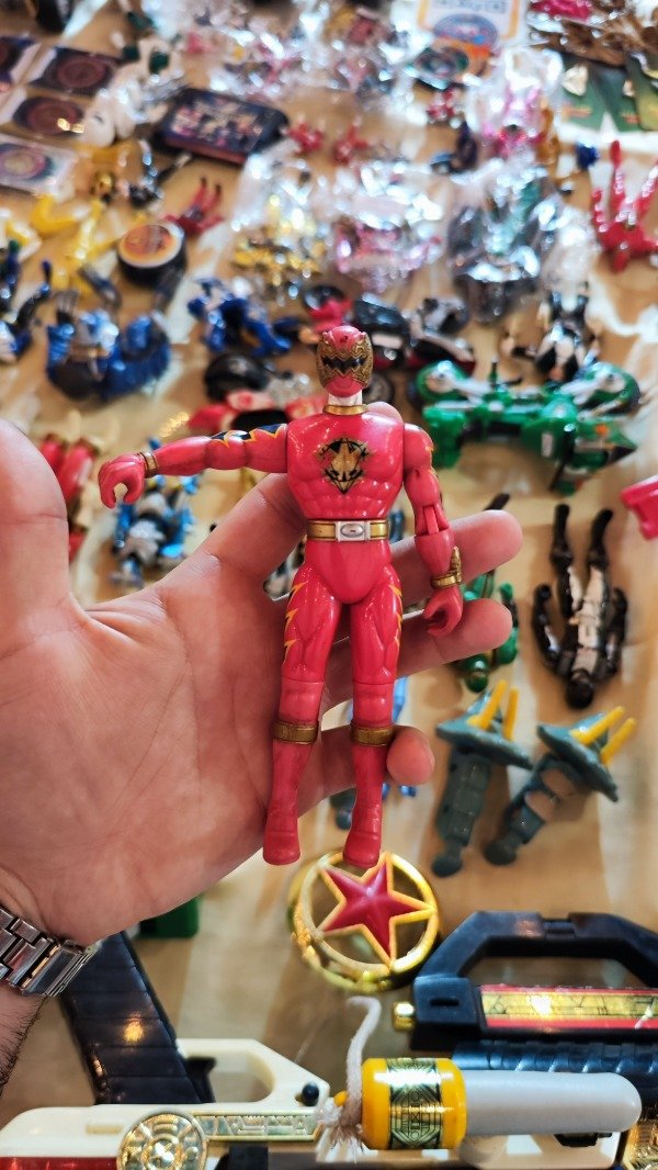 Producto - Power Rangers Dino Thunder Red Triassic 15cm Con Falla - 0