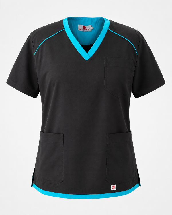 Producto - Chaqueta negra / diseño turquesa