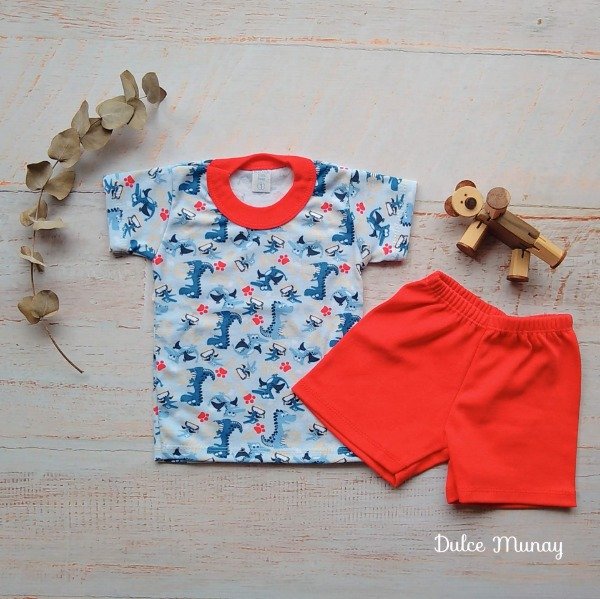 Producto - CONJUNTO DE  ALGODON (6-9-meses) ROJO