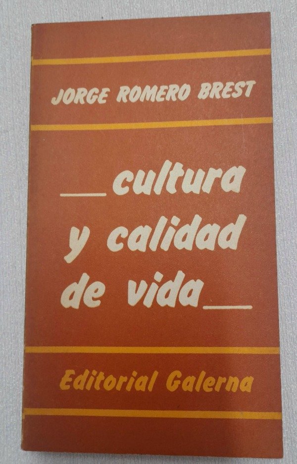 Producto - Cultura Y Calidad De Vida - Jorge Romero Brest - Galerna Confluencia