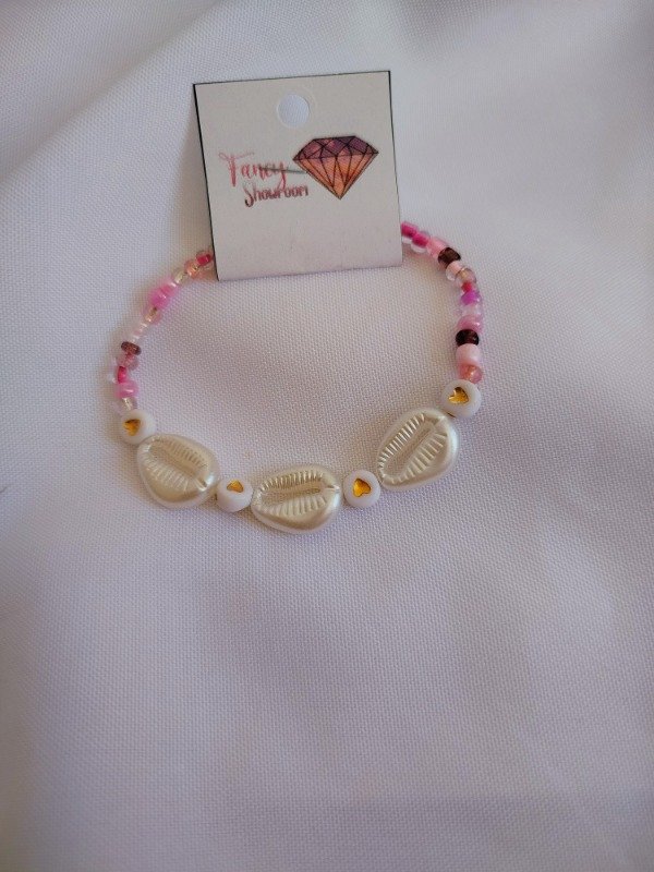 Producto - Tobillera caracoles corazon