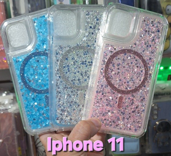 Producto - Fundas magsafe glitter reforzadas. Iphone 11
