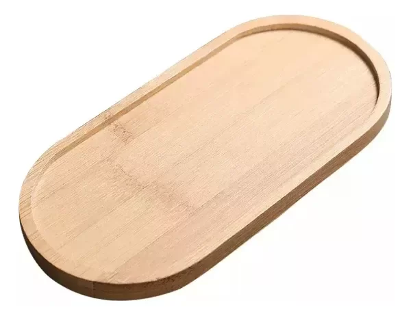 Producto - Bandeja Bandejita De Bambú Decorativo Baño Hogar 10x20cm