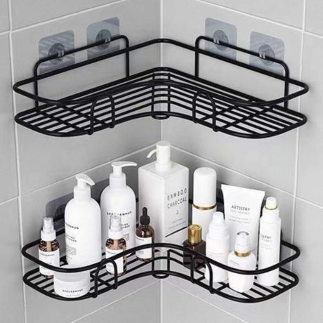 Producto - ESTANTE ESQUINERO 24CM  C/AUTOADHESIVO METAL NEGRO C