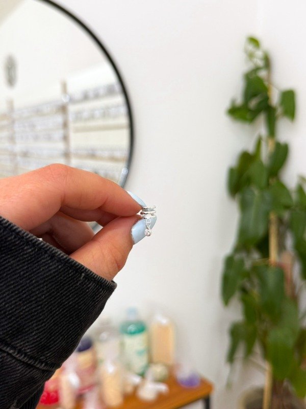 Producto - Ear cuff plata 925 cúbic colgando