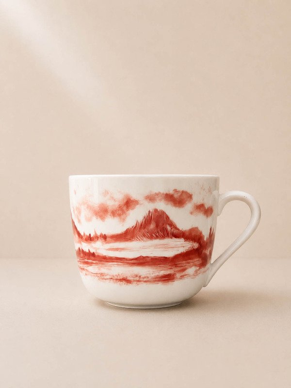 Producto - Taza Paisaje Rojo Meissen