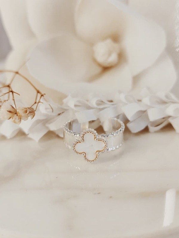 Producto - Anillo Trebol blanco - 0