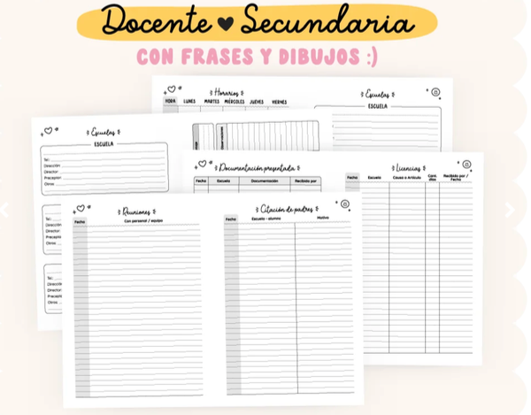Producto - Agenda DOCENTE - A pedido - 3