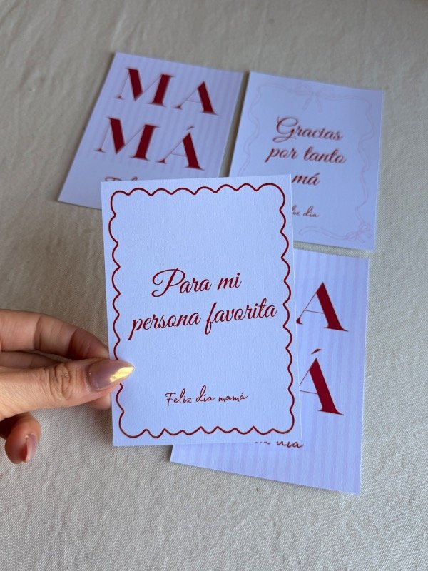 Producto - PDF + Editable Tarjetas - Stickers Día de la Madre - 3