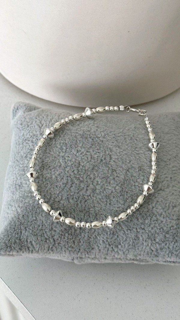 Producto - Pulsera semi bolit y rombos P925