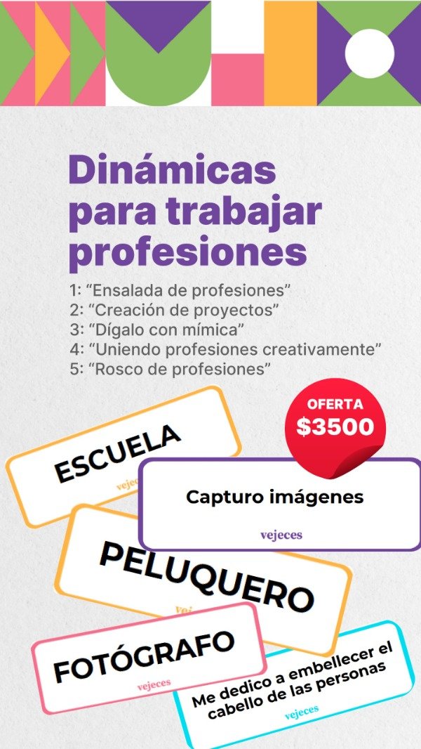 Producto - Dinámicas para trabajar las profesiones