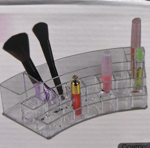 Producto - Organizador de maquillaje acrilico curvo 19 divisorios 27,5cm - 2
