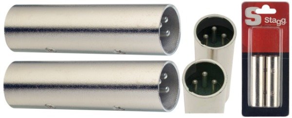 Producto - STAGG ADAPTADOR XLR MACHO XLR MACHO - BLISTER x 2 UNIDADES
