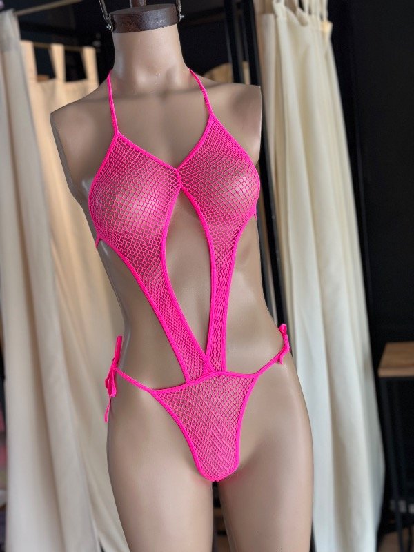 Producto - TRIKINI DE RED MALENA FUCSIA NEÓN
