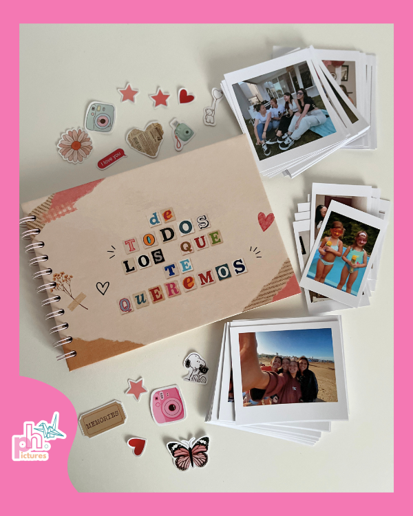 Producto - promo mini book diseño a elección + 20 fotos + 15 stickers - 2