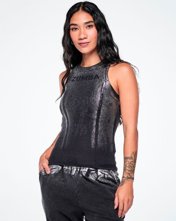 Producto - Rock 'n' Roll Fitted High Neck Rib Tank - 0