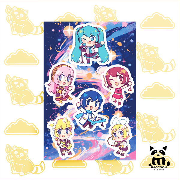 Producto - Plancha de Stickers Vocaloid 3