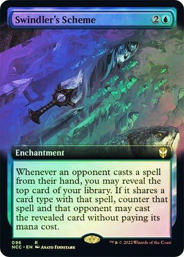 Producto - Swindler's Scheme Extended Foil  Streets of New Capenna Commander