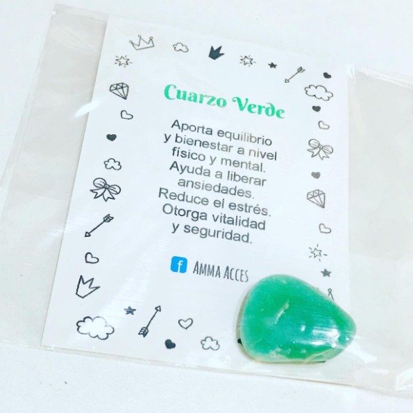 Producto - AMULETO Piedra Natural CUARZO VERDE