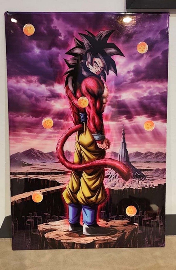 Producto - CUADRO CON RESINA -GOKU SSJ4 (DRAGON BALL GT)